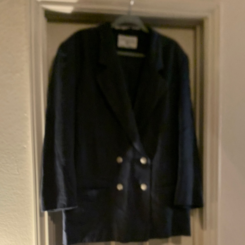Elegant Navy Double-Breasted Blazer